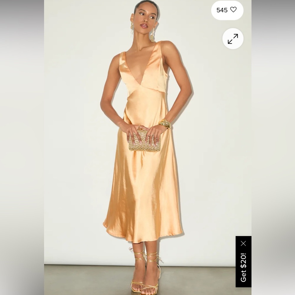 Incredible love satin Midi dress